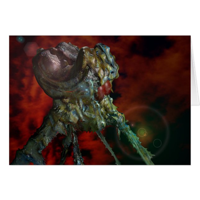 utomjordingar, de är här hälsningskort (Framsidan Horizontal)