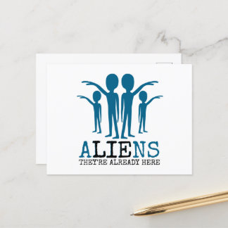 Utomjordingar, de är redan här vykort