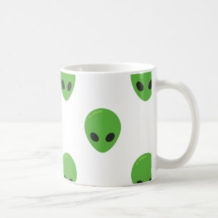 utomjordingar för emoji kaffemugg