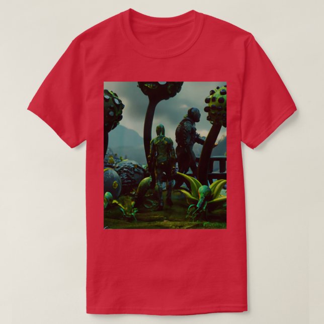 utomjordingar för grönt t shirt (Design framsida)