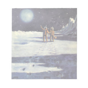 Utomjordingar för vintagescience fictionastronaut anteckningsblock