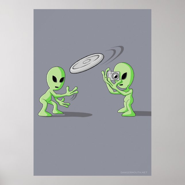 Utomjordingar Frisbee UFO Hoax Poster (Framsidan)