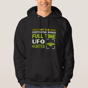 Utomjordingar Fullt-UFO för deltidskonstruktionsar Hoodie