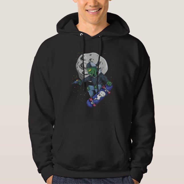 Utomjordingar galaxer planeter leksaker kul lycka  hoodie (Framsida)