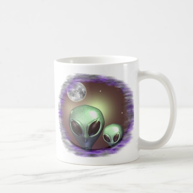 Utomjordingar gråa kaffemugg (Höger)