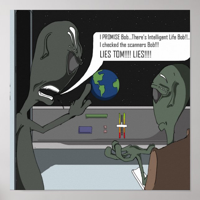 Utomjordingar hittade Intelligent Life? Poster (Framsidan)