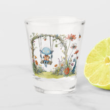 Utomjordingar i Garden med Wildblommor