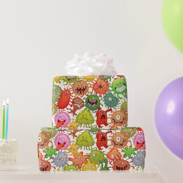 Utomjordingar i "Monsters Wrapping Papper" Presentpapper (Festgåvor)