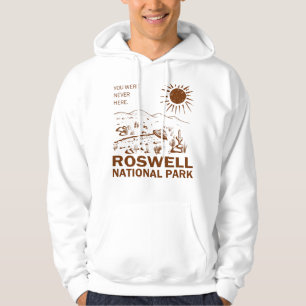 Utomjordingar i Roswell nationalpark UFO Flies Sau Hoodie