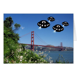 Utomjordingar invade San Francisco Hälsningskort