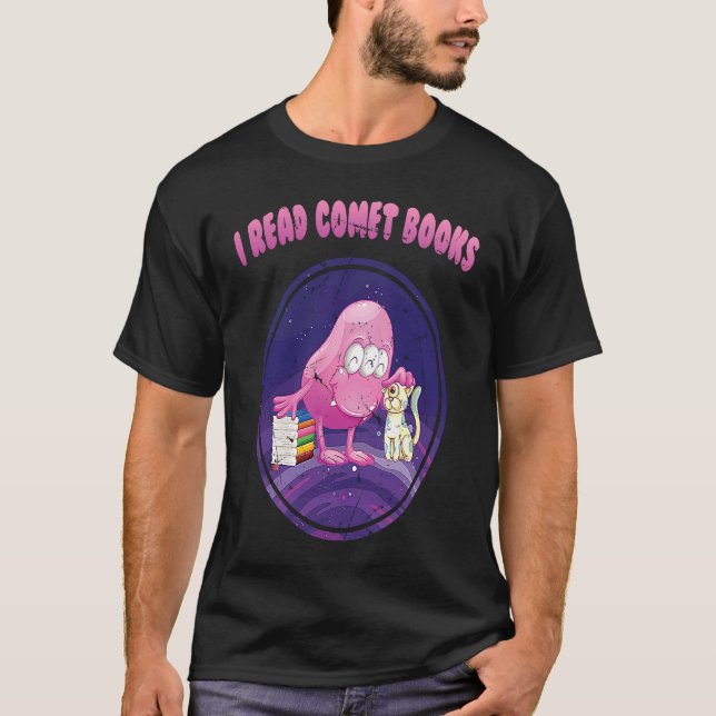 Utomjordingar  Jag läste Komet Böcker  Knulla Katt T Shirt (Framsida)