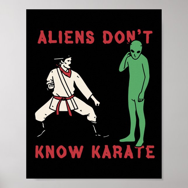 Utomjordingar Know Karate 4 Poster (Framsidan)