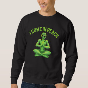 Utomjordingar Ord I Kom i Peace Science fiction Qu Lång Ärmad Tröja