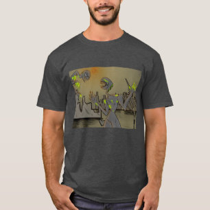 Utomjordingar som kämpar i en postapokalyptisk vär t shirt