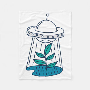 Utomjordingar UFO Fleecefilt