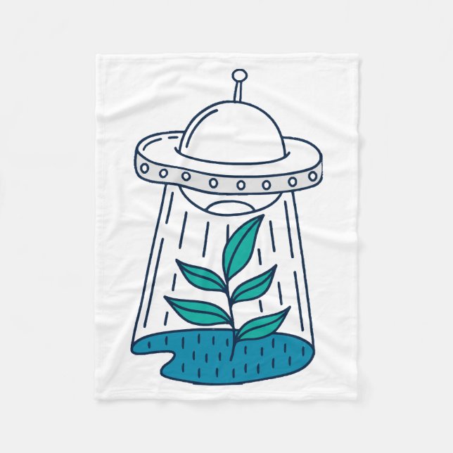 Utomjordingar UFO Fleecefilt (Framsidan)