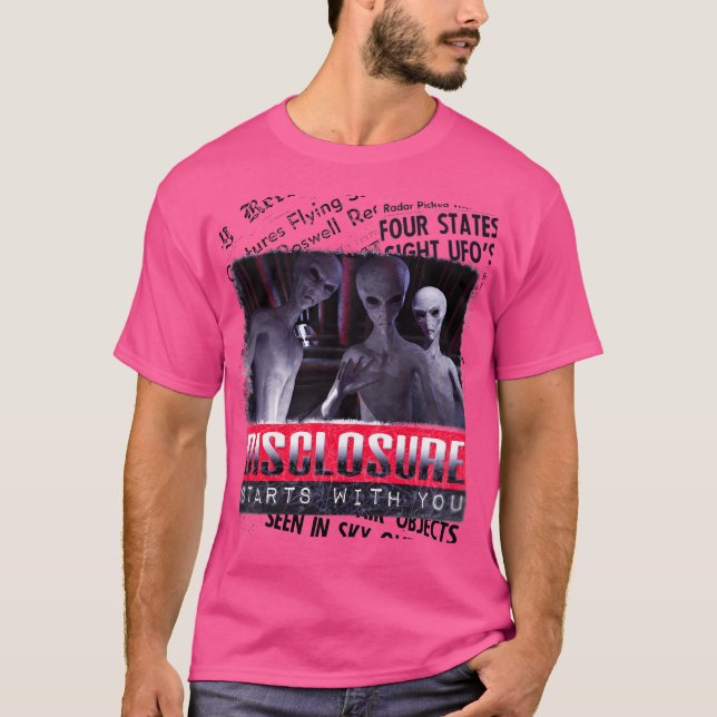 Utomjordingar Ufo-information T Shirt (Framsida)