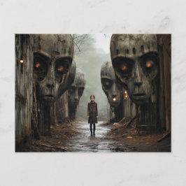 Utomjordingar vid nästa dörr: Flicka med huvuden Vykort