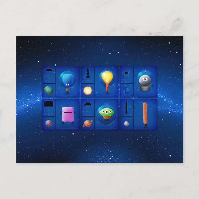 Utomjordingar Vykort (Framsida)