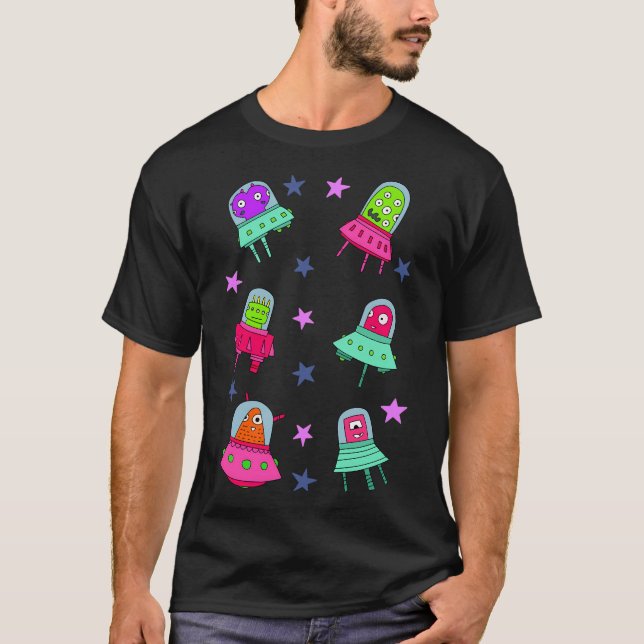 Utomjordingarna är här t shirt (Framsida)