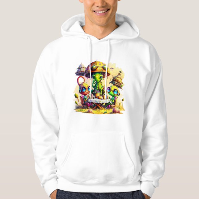 Utomjordingarna har landat hoodie (Framsida)