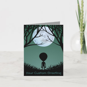 Utomjordingars Art Cards-inbjudan Anpassningsbar H Inbjudan
