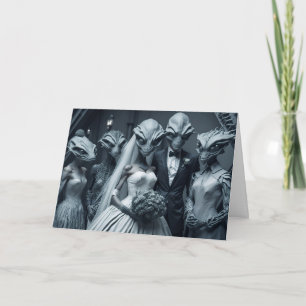 UTOMJORDINGARS Greeting Card för FUNNY BRÖLLOP GRA Kort
