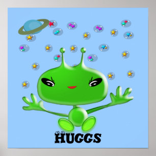 Utomjordingars Huggs Poster