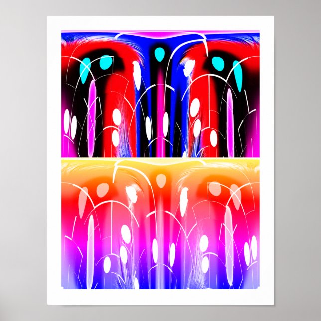 Utomjordingdimensioner dekorativ konst poster (Framsidan)