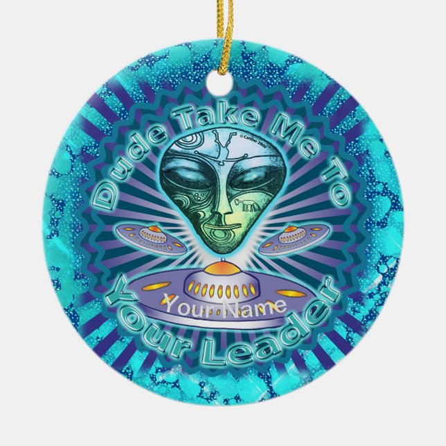 Utomjordingledare Ornament (Framsidan)