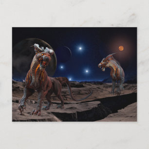 Utomjordingsskapning Planet Skräck Vykort