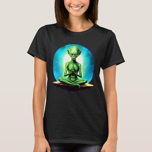 Utomjordingyoga T Shirt (Framsida)