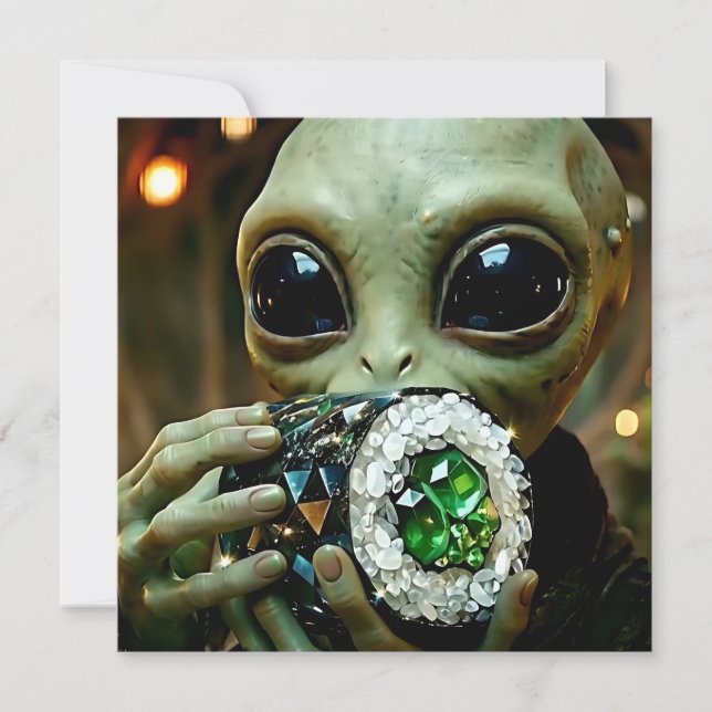 Utomjordisk Alien Och Kristallin Sushi Blank (Framsida)