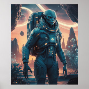 Utomjordisk Astronaut Poster