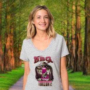 Utomjordisk BBQ Koabduktionsskämt T Shirt