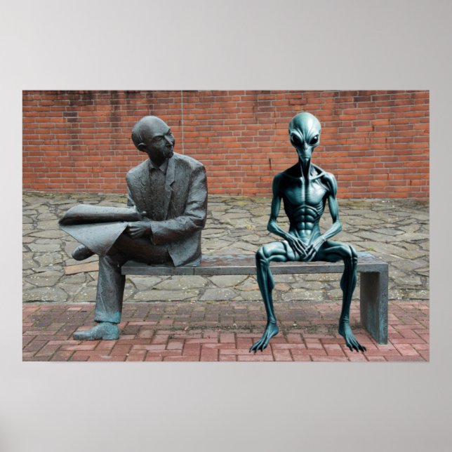 Utomjordisk besökare dag 1. poster (Framsidan)