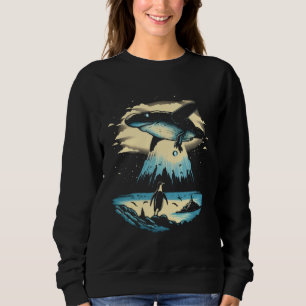 Utomjordisk bortföring pingvin UFO rymdskepp utomj T Shirt