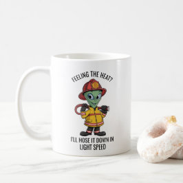 Utomjordisk brandman kaffemugg