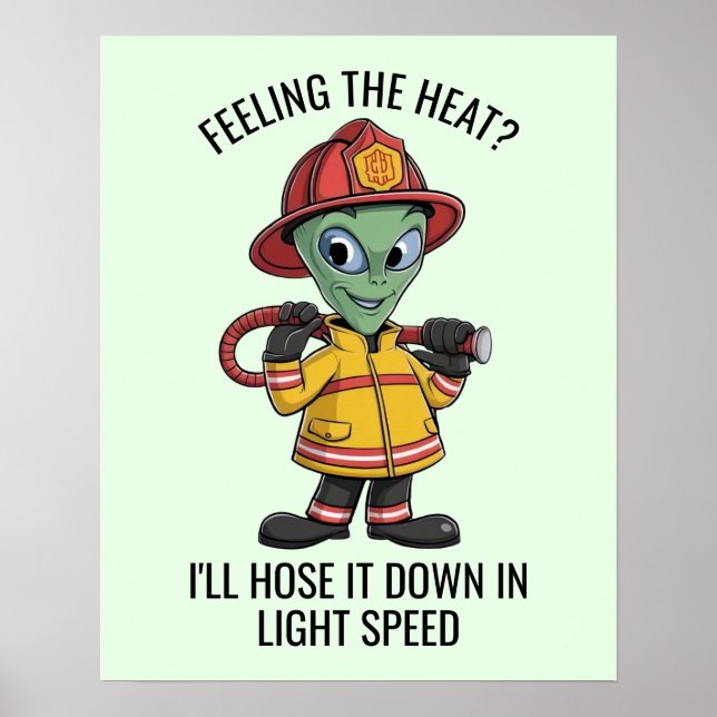 Utomjordisk brandman poster (Framsidan)