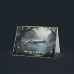 Utomjordisk fiske födelsedag kort<br><div class="desc">Ett flygande farkost svävar över en sjö,  medan en utomjording sitter i fören och fiskar. Söt och rolig födelsedagskort--perfekt för alla som njuter av fiske och science fiction.</div>