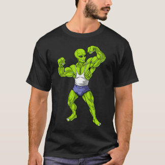 Utomjordisk Fitness Bodybuilder T Shirt