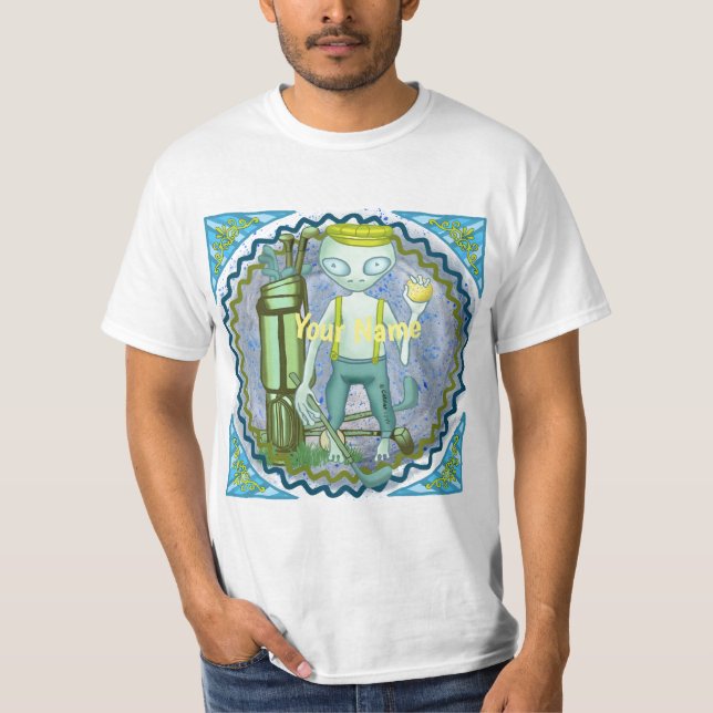 Utomjordisk Golf T Shirt (Framsida)