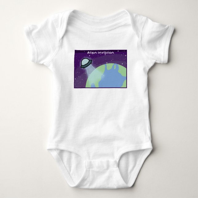 utomjordisk invasion t shirt (Framsida)