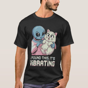 Utomjordisk Katt Pixel Retro SciFi Humor 4 T Shirt