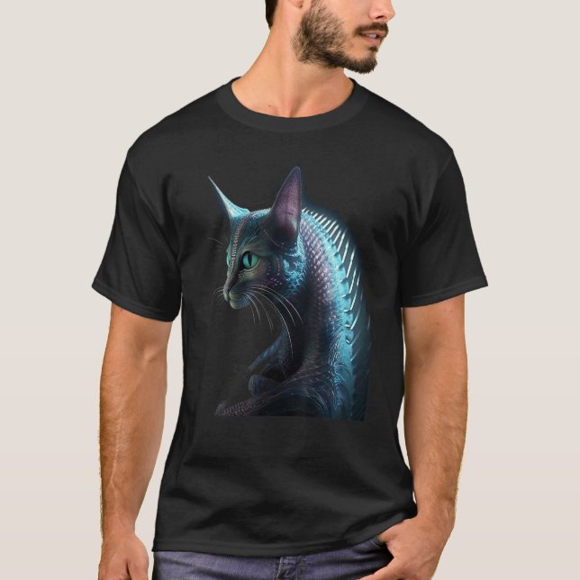 Utomjordisk katt t shirt (Framsida)