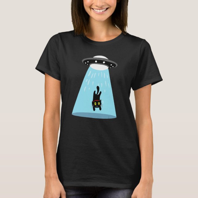Utomjordisk kattbortföring t shirt (Framsida)