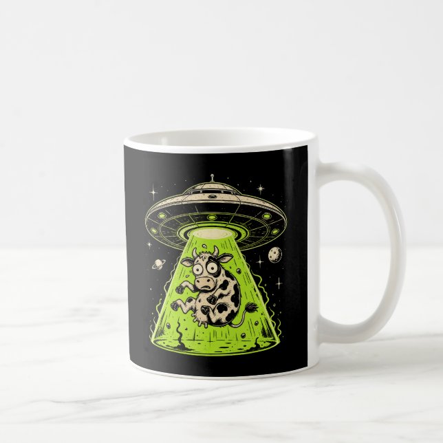 Utomjordisk Koabduktion Weirdcore Surreal Kaffemugg (Höger)