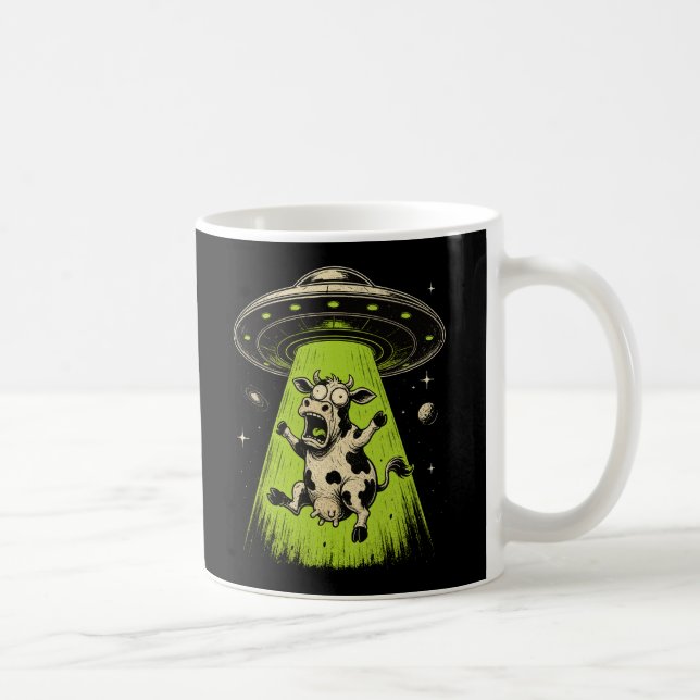 Utomjordisk Koabduktion Weirdcore Surreal Kaffemugg (Höger)
