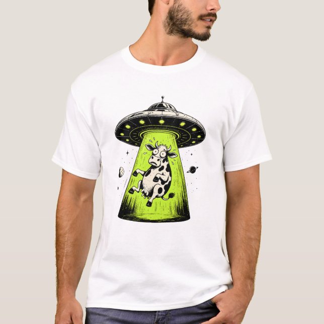 Utomjordisk Koabduktion Weirdcore Surreal T Shirt (Framsida)
