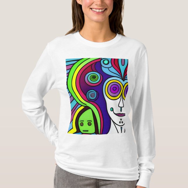 utomjordisk kvinna sikodelico t shirt (Framsida)